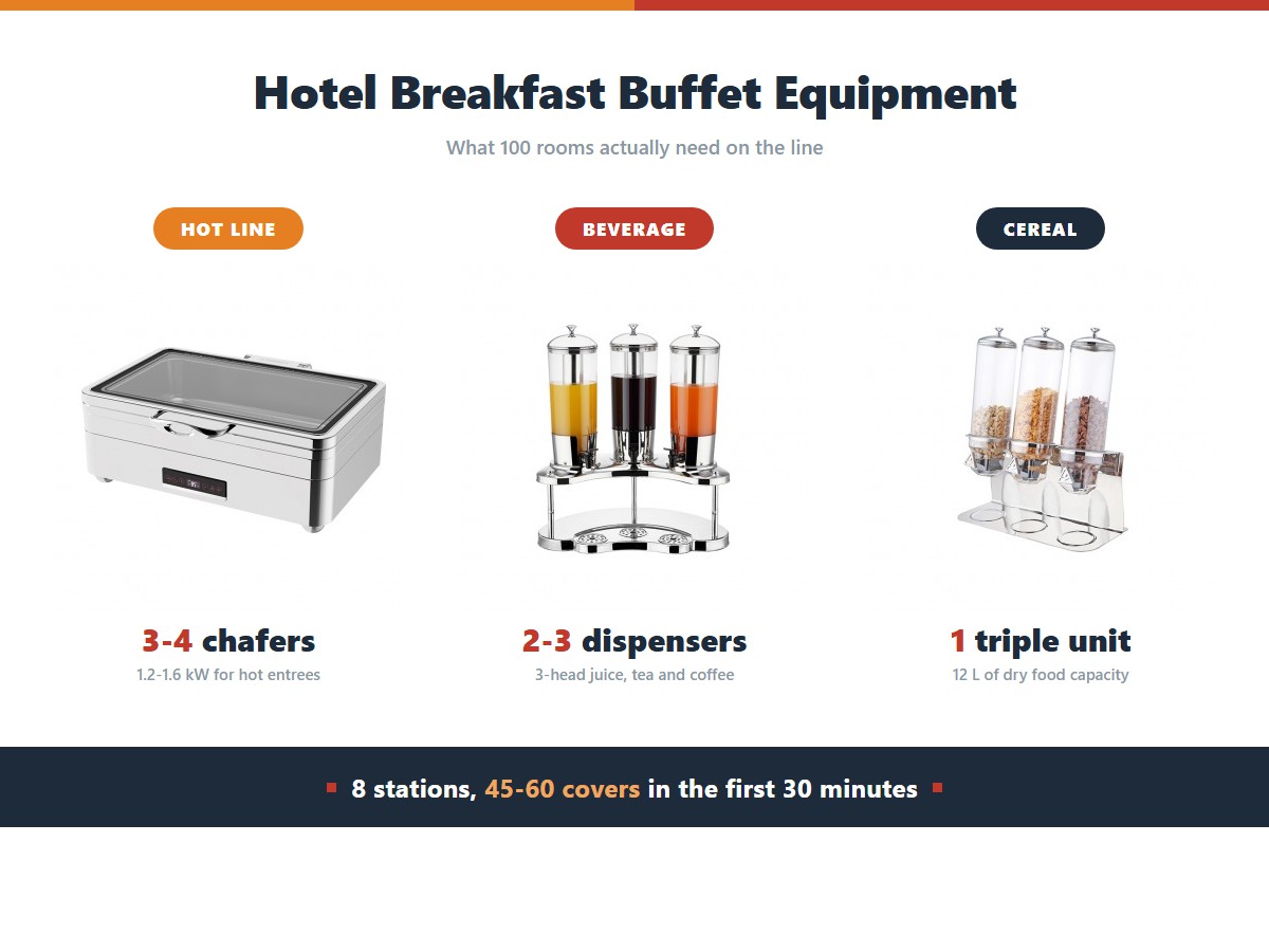 Hotel Breakfast Buffet Equipment: What 100 Rooms Really Need